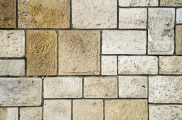 Old stone wall closeup
