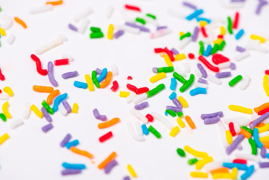 Close-up of colorful sweet icing background