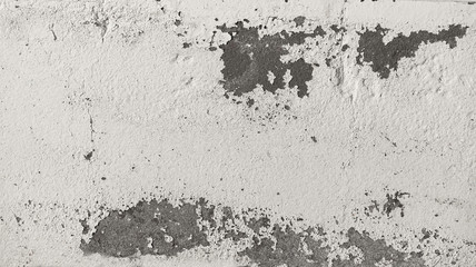 Old peeling paint brick wall grunge and dirty, background.