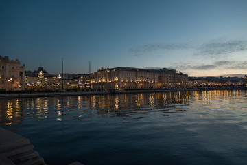 Ultime luci della giornata su Trieste
