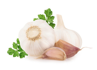 Garlic isolated on white background © azure