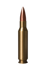 bullet isolated on a white bg photo