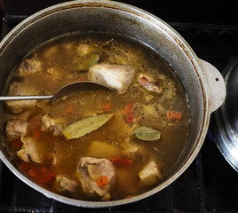 Cooking goulash a