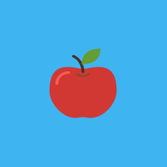 Red apple icon. flat design