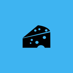 Piece of cheese icon. flat design