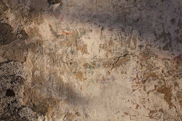 texture of the wall.