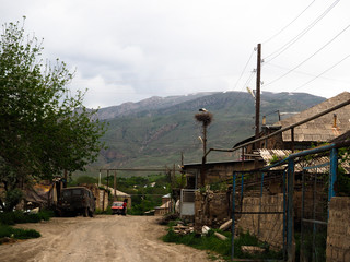 Daytime in a Mountain Village