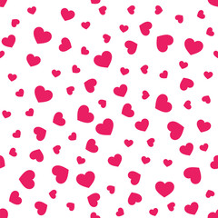 Seamless geometric pattern with hearts.Vector illustration.