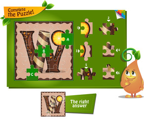 puzzle letters of the alphabet w