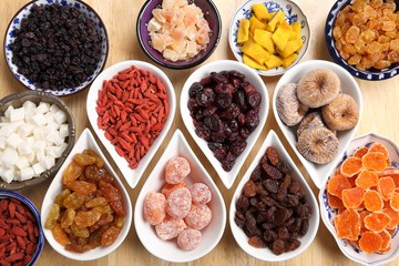 Dried fruits.