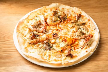 pizza with sea food