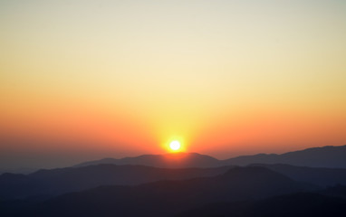 Sunrise on mountain