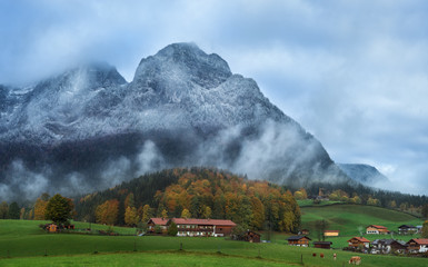 Germany. Bavaria. Autumn in the vicinity of the town of Ramsau
