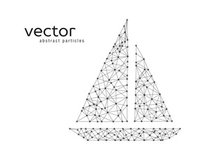 Fototapeta premium Vector illustration of fishing boat.