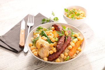 couscous with vegetable and meats
