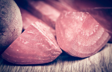 Sliced red beet