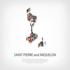 people map country Saint Pierre vector