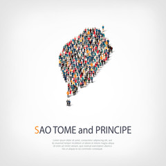 people map country Sao Tome vector