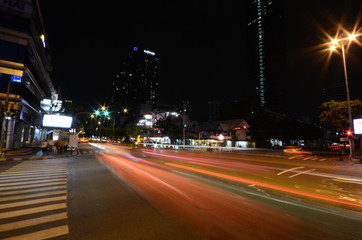 Fototapeta na wymiar Straßenverkehr in Bangkok, Thailand 