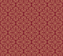 Ethnic bohemian seamless pattern. Endless texture with stylized patterned  mandala in Indian style.