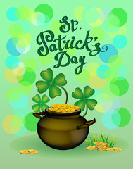 St. Patrick's Day greeting. Vector illustration.