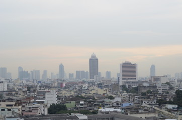 Fototapeta na wymiar Ausblick von Golden Mount in Bangkok, Thailand