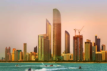 Schilderijen op glas Abu Dhabi Skyline © boule1301