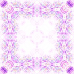 Soft fantasy square frame framed delicate arabesque background