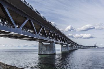 Oresund Bridge,oresunds bron, bridge on the sea ,architecture landscape in sweden