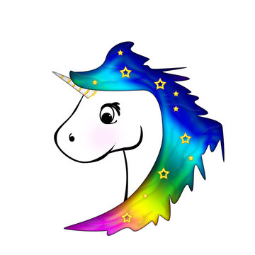 Einhorn mit Sternen