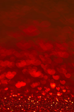 Hearts Bokeh Background ./ Valentine's day background