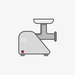 A simple icon for a meat grinder  as unit of kitchen equipment
