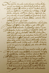 Alte Urkunde. Handschrift. Hintergrund. 