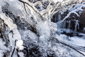 Fototapeta na wymiar Frozen creek