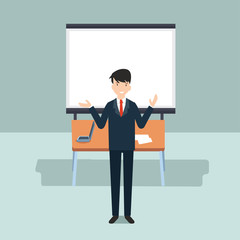 people explaining flat illustration