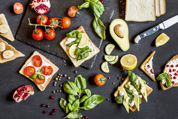 Obraz na płótnie Canvas set of healthy foods