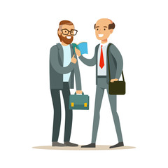 Obraz premium Happy Colleagues Best Friends Sharing The News, Part Of Friendship Illustration Series