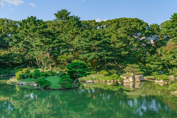 Fototapeta na wymiar japanese landscape - shukkeien - hiroshima