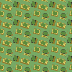 Vector Pattern 50s. Backdrop 1950s retro style.