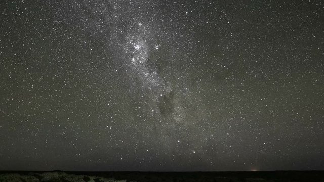 Milky Way night sky star timelapse from desert