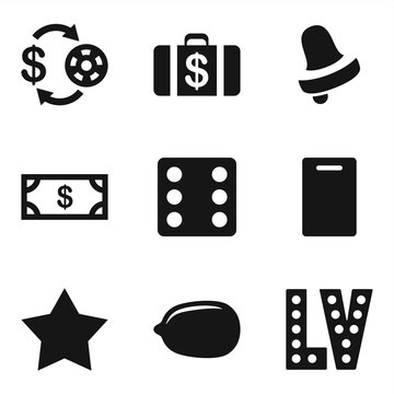 Set of 9 Casino Filled icons