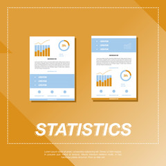 Business vector graphics and statistics. Flat vector illustration EPS 10