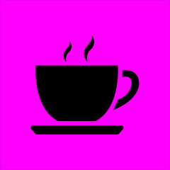 hot chocolate cup icon flat disign