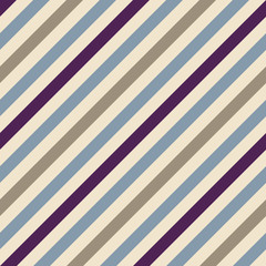 Seamless geometric pattern. Stripy texture for neck tie. Diagonal contrast strips on background. Gray, purple, gold colors. Vector