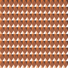 Seamless geometric pattern. Carbon texture. Rhombus convex shine light figures on orange, brown background. Chocolate, coffee, honey theme. Copper colored. Vector 