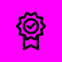 award medal icon flat disign