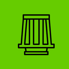 air filtr icon flat disign