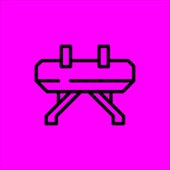 vaulting horse icon flat disign