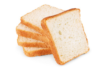 sliced bread isolated on white background