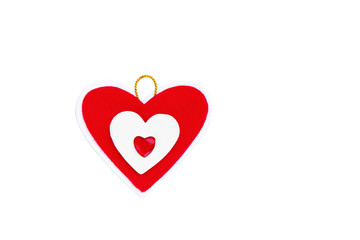 Handmade heart isolated on a white background